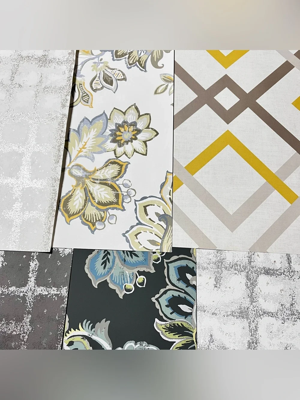 10 Assorted Designer Wallpaper Sample Sheets Multicolor Floral & Geometric Pack